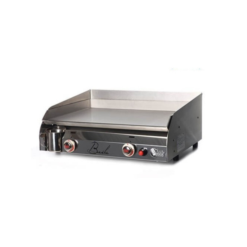 PLANCHA GAZ 2 FEUX BAILA TOUT INOX